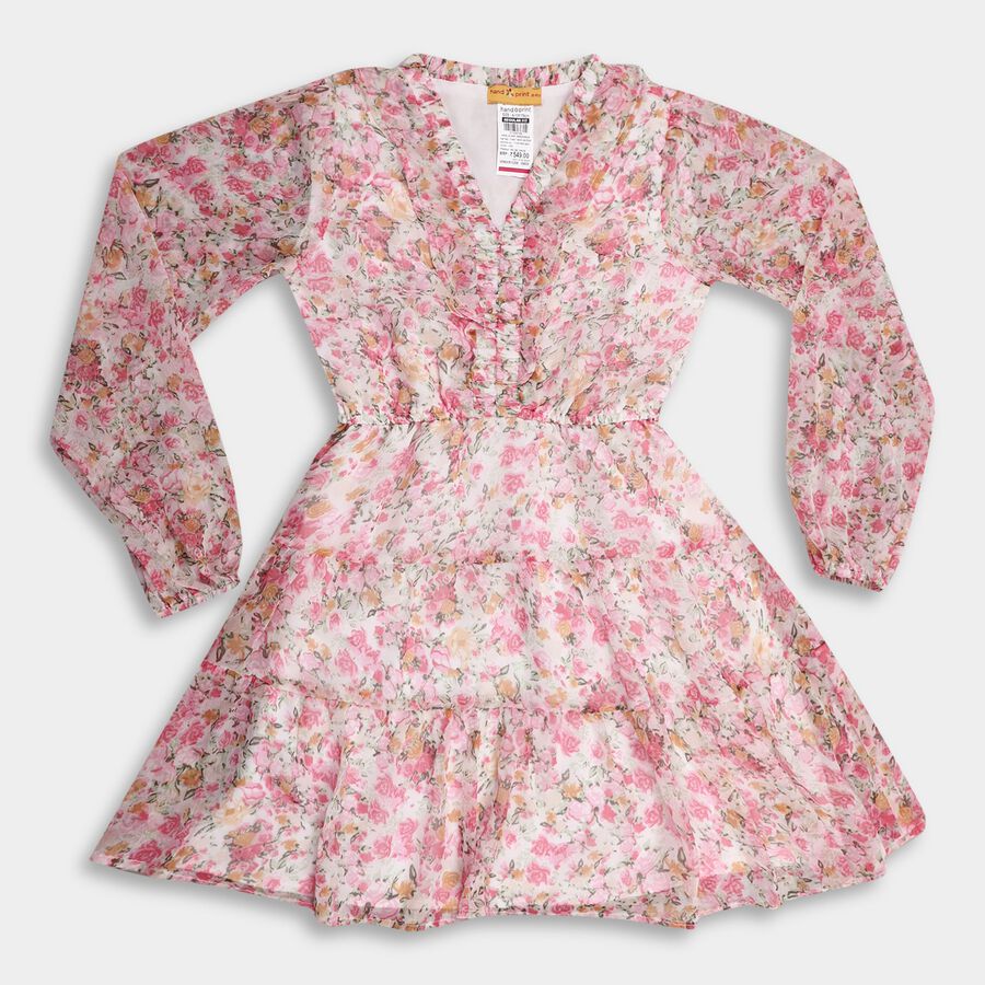 Girls' Dress, Light Pink, large image number null