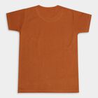 Boys' Half Sleeves T-Shirt, Brown, small