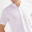 Men's Rich Eggshell White Cotton Regular Collar Casual Shirt, White, small image number null