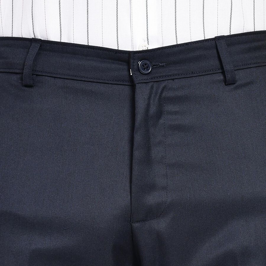 Men's Slim Fit Formal Trousers, नेवी ब्लू, large image number null