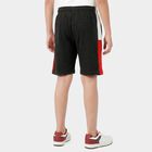 Boys' Black Regular Fit Athletic Bermuda Shorts, चारकोल, small