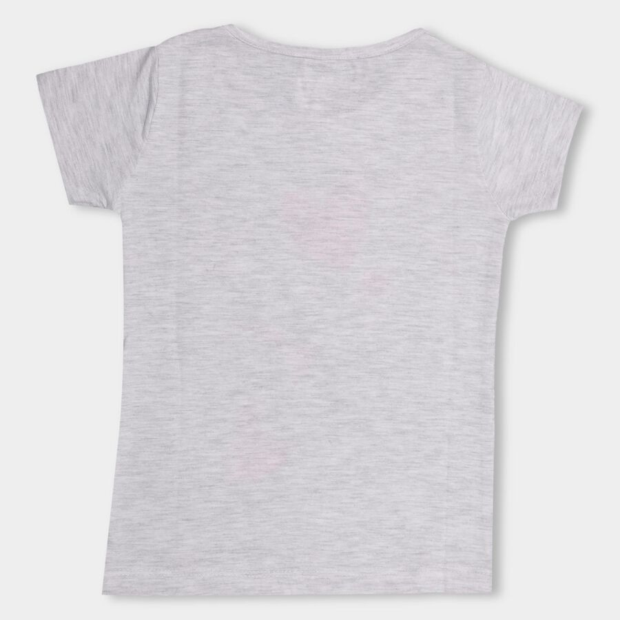 Girls' T-Shirt, Melange Light Grey, large image number null