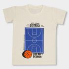 Boys' 100% Cotton Half Sleeves T-Shirt, ऑफ व्हाइट, small image number null