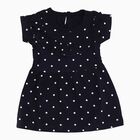 Infants' Deep Navy Blue Polka Dot Ruffle Frock, नेवी ब्लू, small image number null