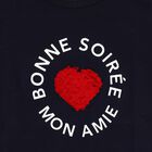 Girls' Navy Blue Cotton Round Neck Casual T-Shirt, नेवी ब्लू, small image number null