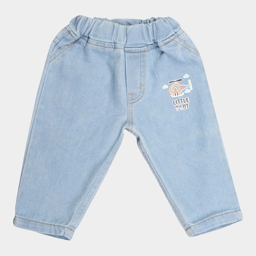 Infants Elasticated Jeans, Light Blue, large image number null