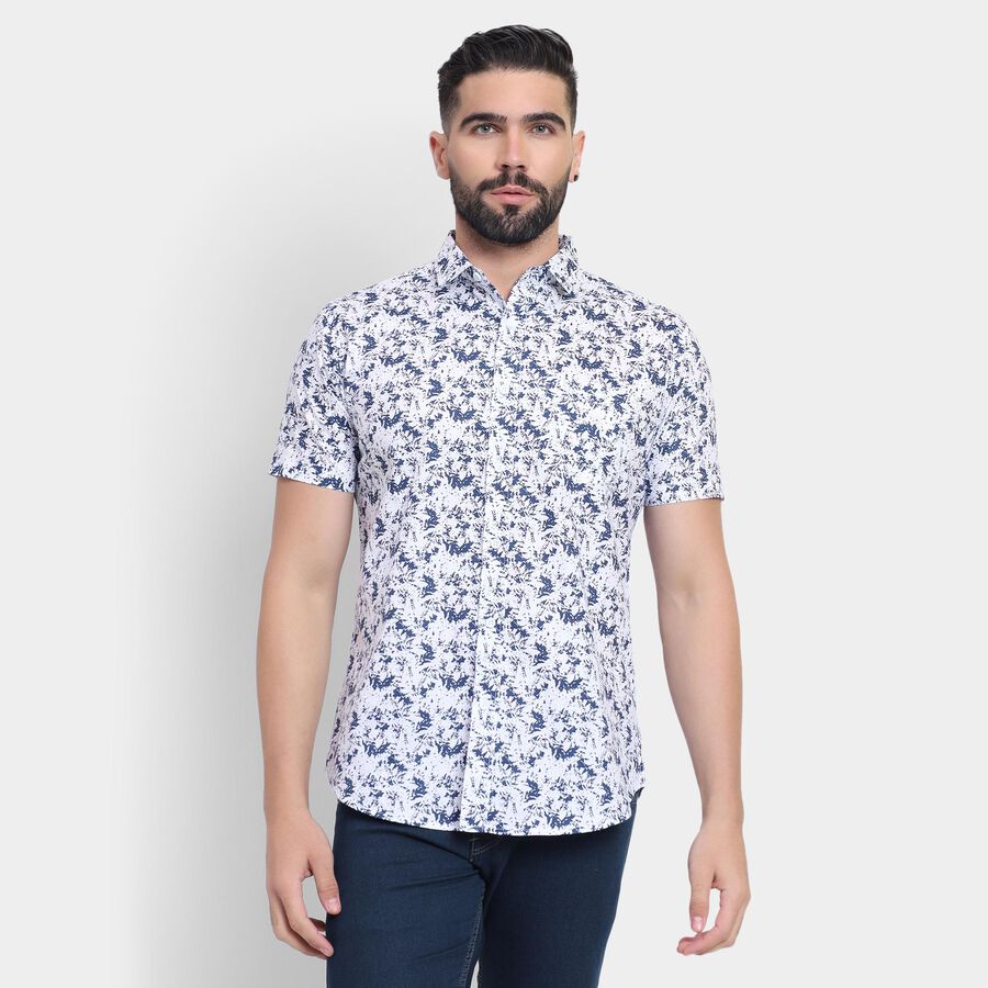 Men's 100% Cotton Casual Shirt , White, large image number null