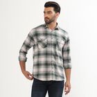 Men's Muted Sage Green Classic Casual Shirt, गहरा हरा, small image number null