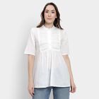 Ladies' 100% Cotton Kurti, White, small image number null