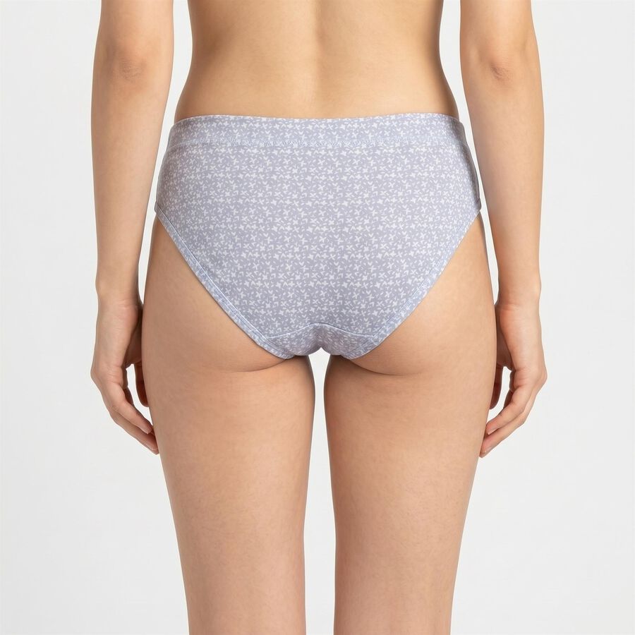 Women's Light Blue Regular Fit Printed Panty, हल्का नीला, large