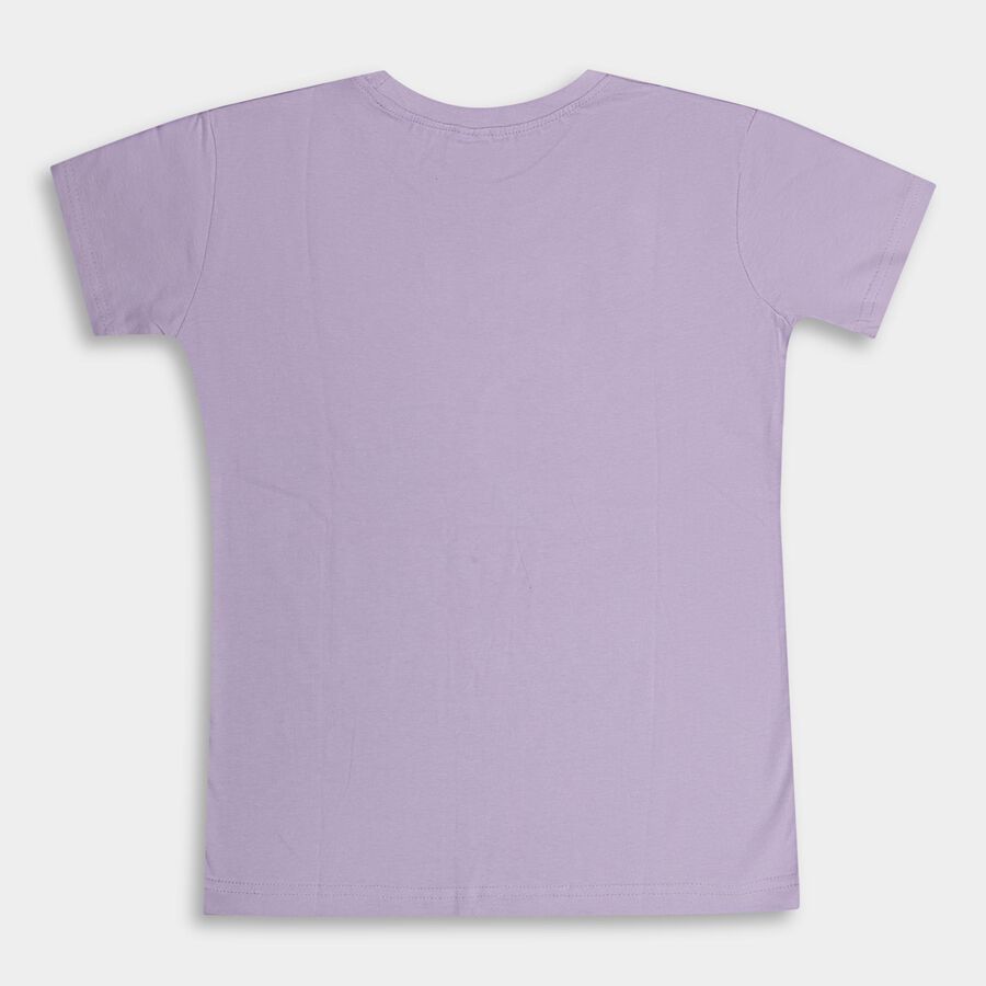 Boys' 100% Cotton Half Sleeves T-Shirt , Lilac, large image number null