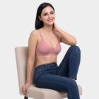 Women's Lilac Cotton Blend V Neck Bralette Bra, Lilac, small