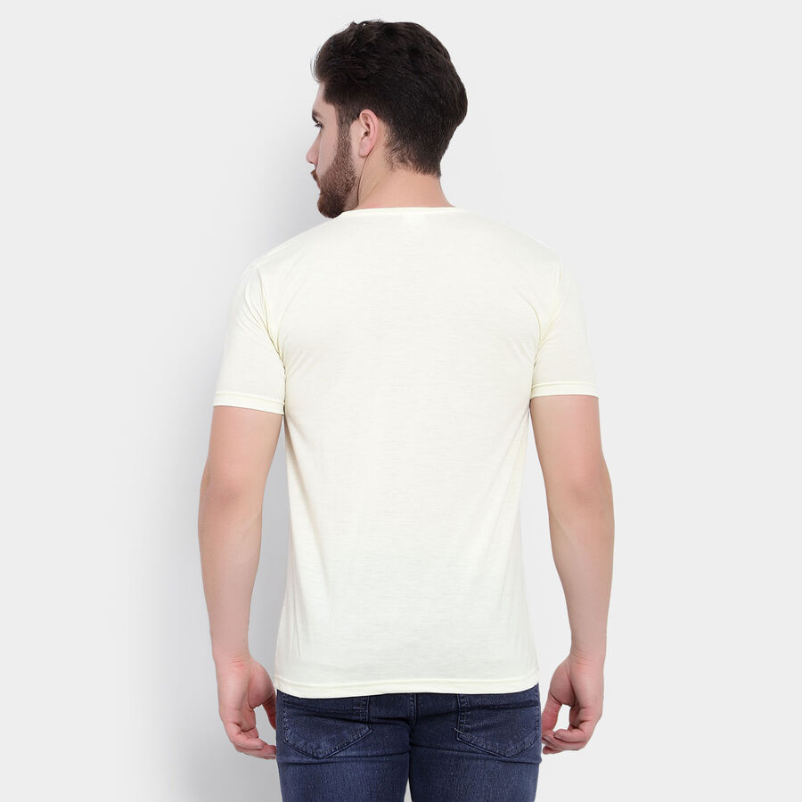 Round Neck T-Shirt, Yellow, large image number null
