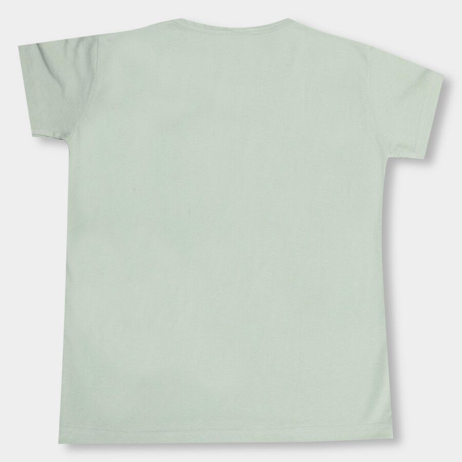 Girls' 100% Cotton T-Shirt, Light Green, large image number null
