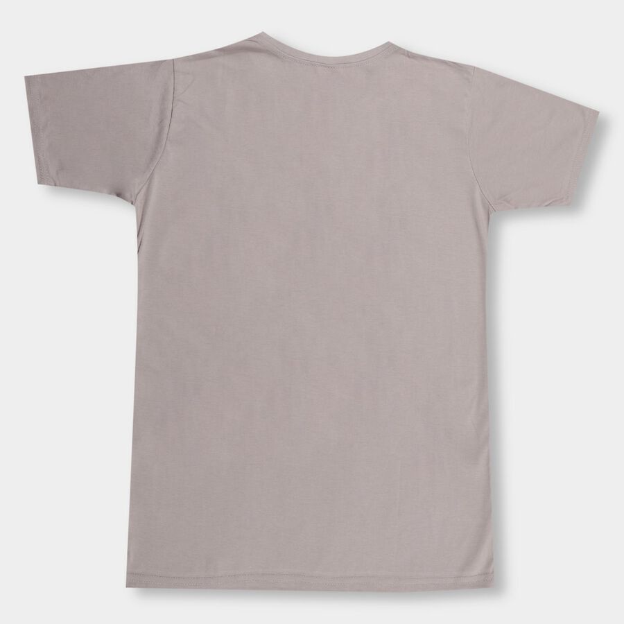 Boys' Half Sleeves T-Shirt, Light Grey, large image number null