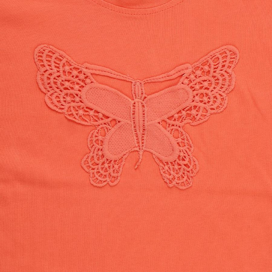 Girls' T-Shirt, मूँगा (कोरल), large