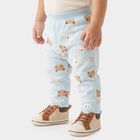 Infants' Light Blue Straight Fit Teddy Printed Pyjama, Light Blue, small