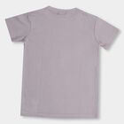 Boys' Light Grey Round Neck Half Sleeves T-Shirt, हल्का ग्रे, small image number null