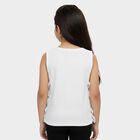 Girls' Snow White Crew Neck Casual T-Shirt, White, small