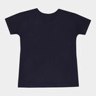 Girls Cotton T-Shirt, Navy Blue, small image number null