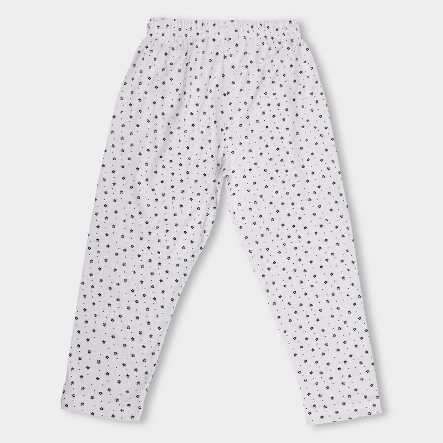 Girls' 100% Cotton Pyjama , White, large image number null