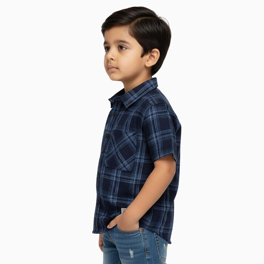 Boys' Casual Shirt, नेवी ब्लू, large image number null