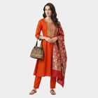 Women's Rust Embroidered Ethnic Set, Rust, small