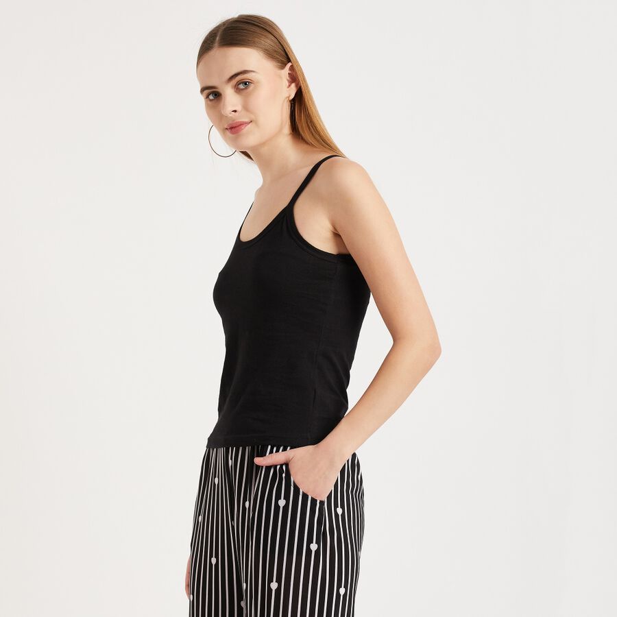 Ladies' Cotton Slips, Black, large image number null