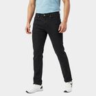 Men's Dark Grey Slim Fit Solid Jeans, गहरा ग्रे, small