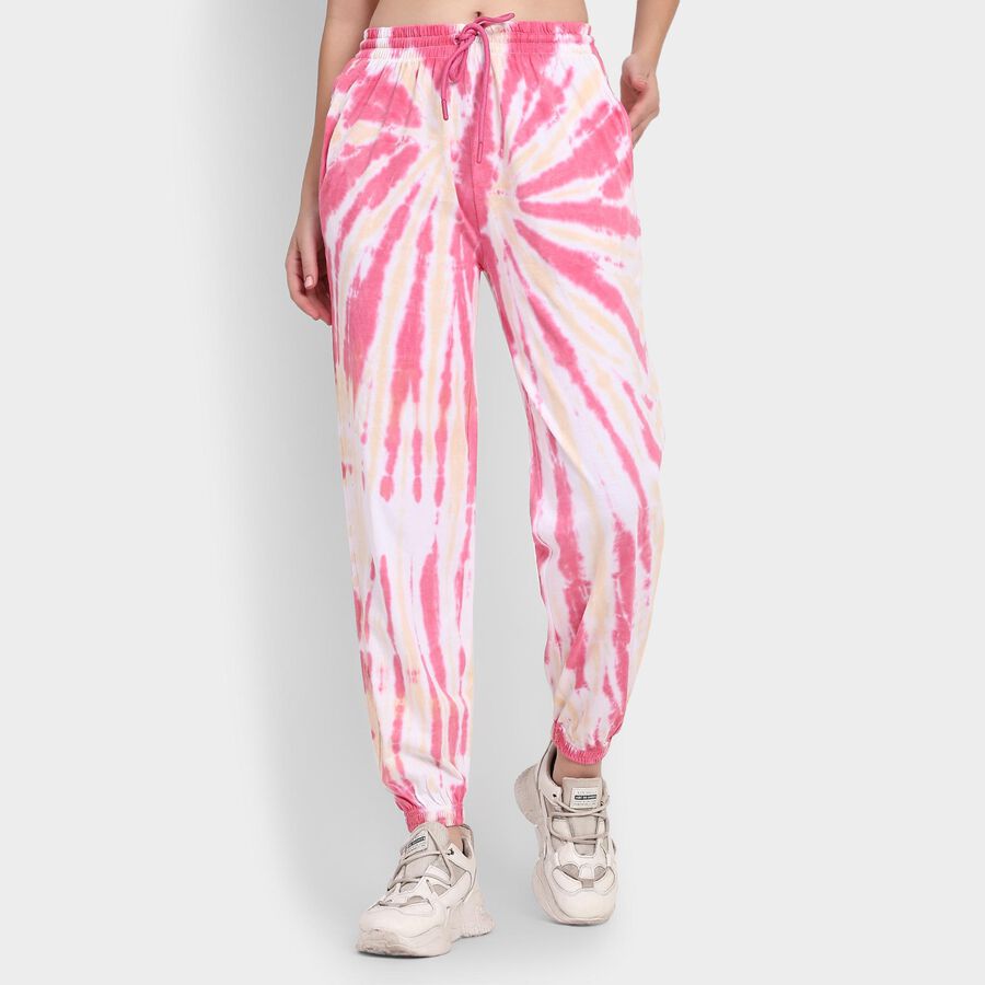 Ladies' 100% Cotton Track Pants , रानी (फ्यूशिया), large image number null