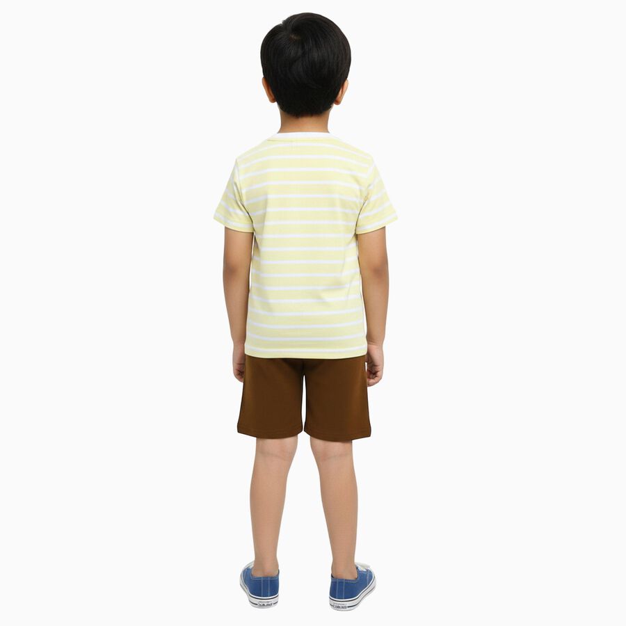 Boys' 100% Cotton Knit Baba Suit, Yellow, large image number null