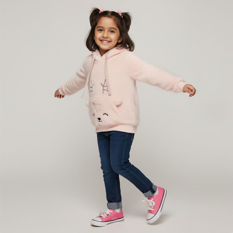 Girls' Sweatshirt, Light Pink, large image number null