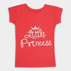 Girls' 100% Cotton T-Shirt, Coral, small