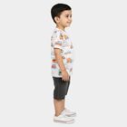 Boys' Woven Baba Suit, White, small