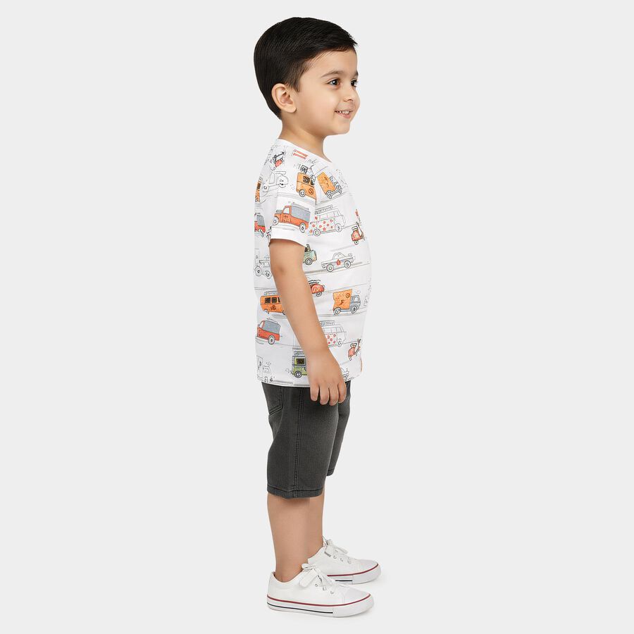 Boys' Woven Baba Suit, White, large