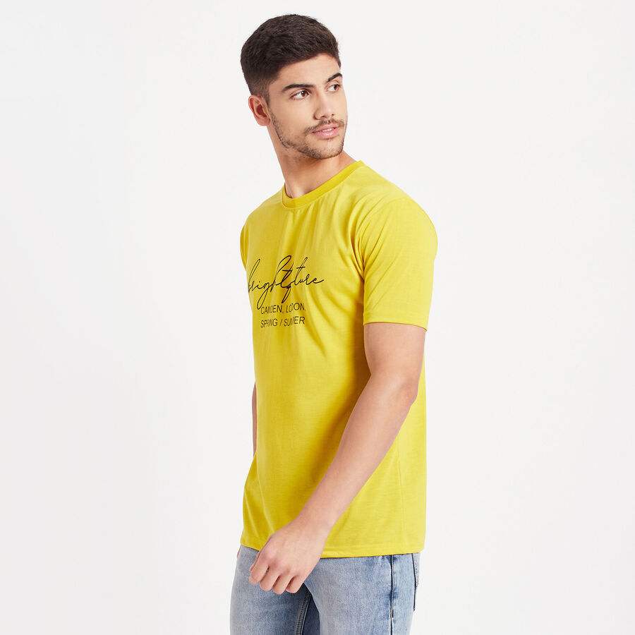Round Neck T-Shirt, Yellow, large image number null