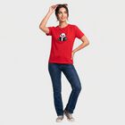 Women's Fuchsia Cotton Round Neck Regular T-Shirt, रानी (फ्यूशिया), small