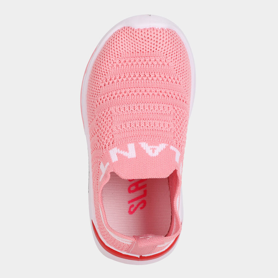 Kids Solid Slip-On Casual Shoes, Pink, large image number null