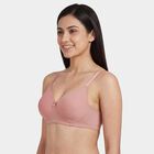 Women's Light Pink V-Neck Minimalist Bra, Light Pink, small