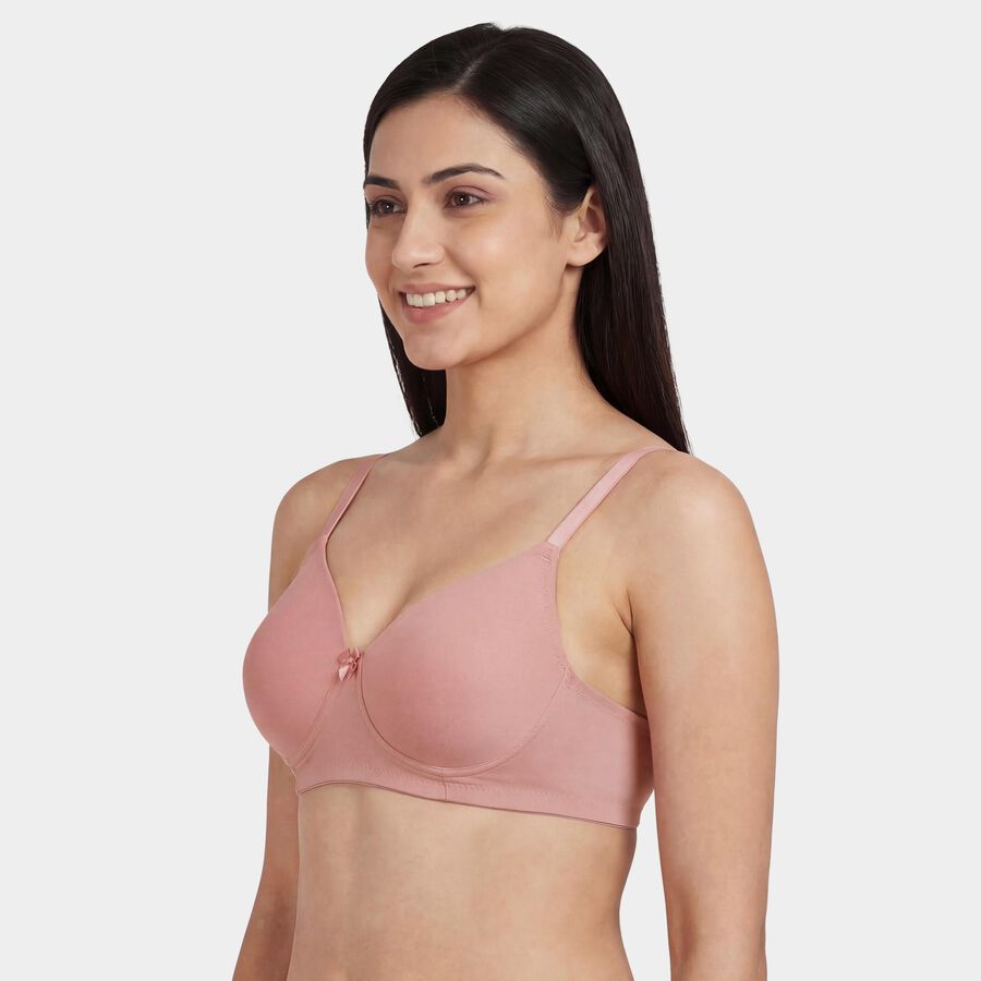 Women's Light Pink V-Neck Minimalist Bra, Light Pink, large