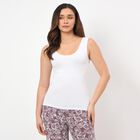 Women's White V-Neck Minimalist Slip, सफ़ेद, small