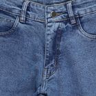 Boys' Stonewashed Blue Relaxed Fit Cargo Jeans, मध्यम नीला, small image number null