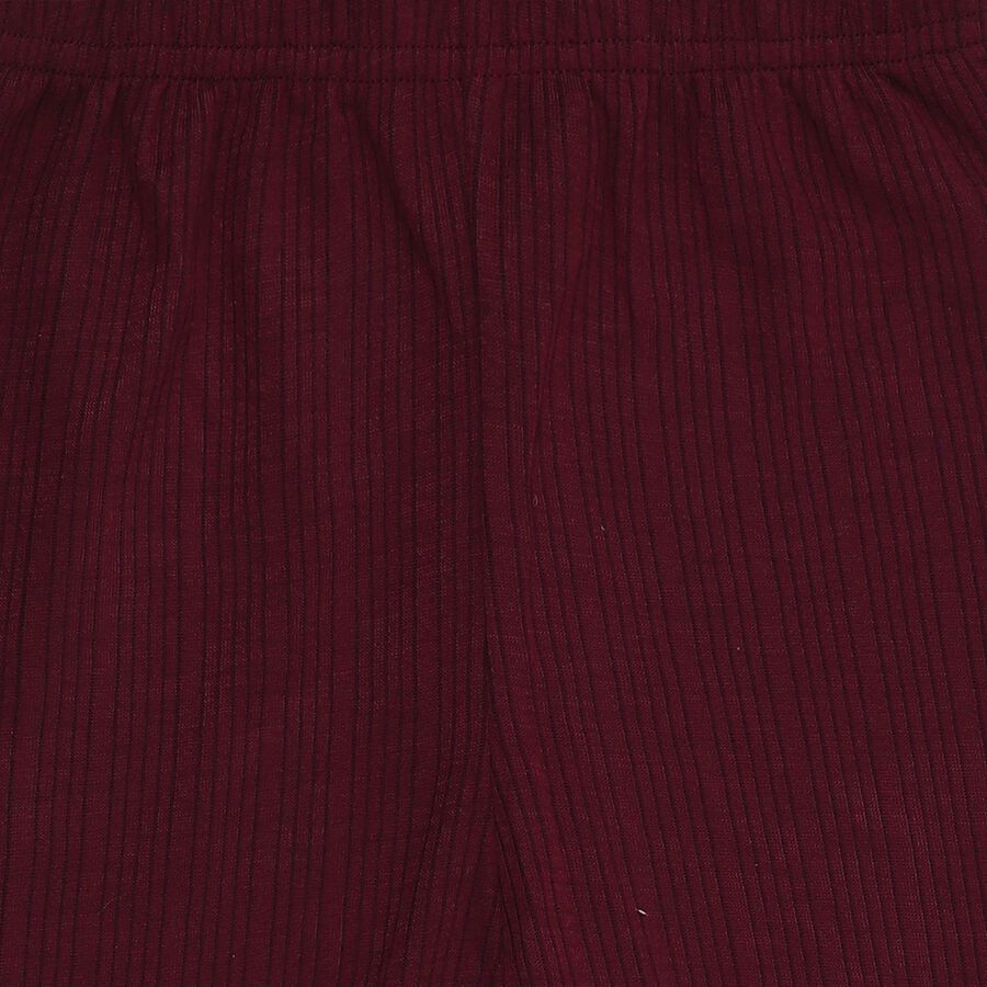 Girls' Thermal Lower, वाइन, large image number null