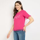 Ladies' Round Neck T-Shirt, Fuchsia, small image number null