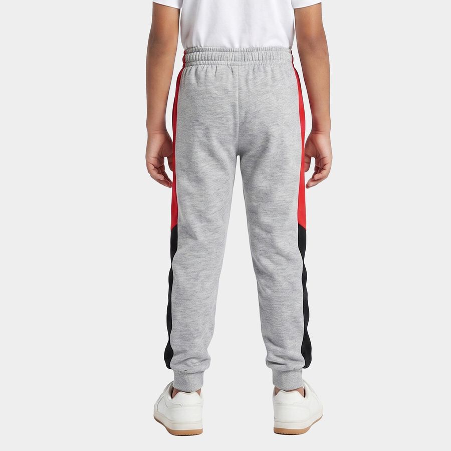 Boys Grey Jogger Graphic Winter Pyjama, मिश्रित मध्यम ग्रे, large