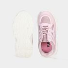 Girls' Pink Lace-Up Sneakers, Lilac, small