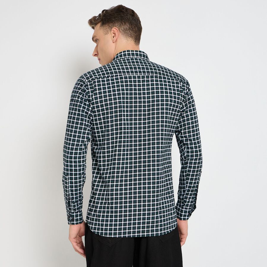 Men's 100% Cotton Casual Shirt, Dark Blue, large image number null