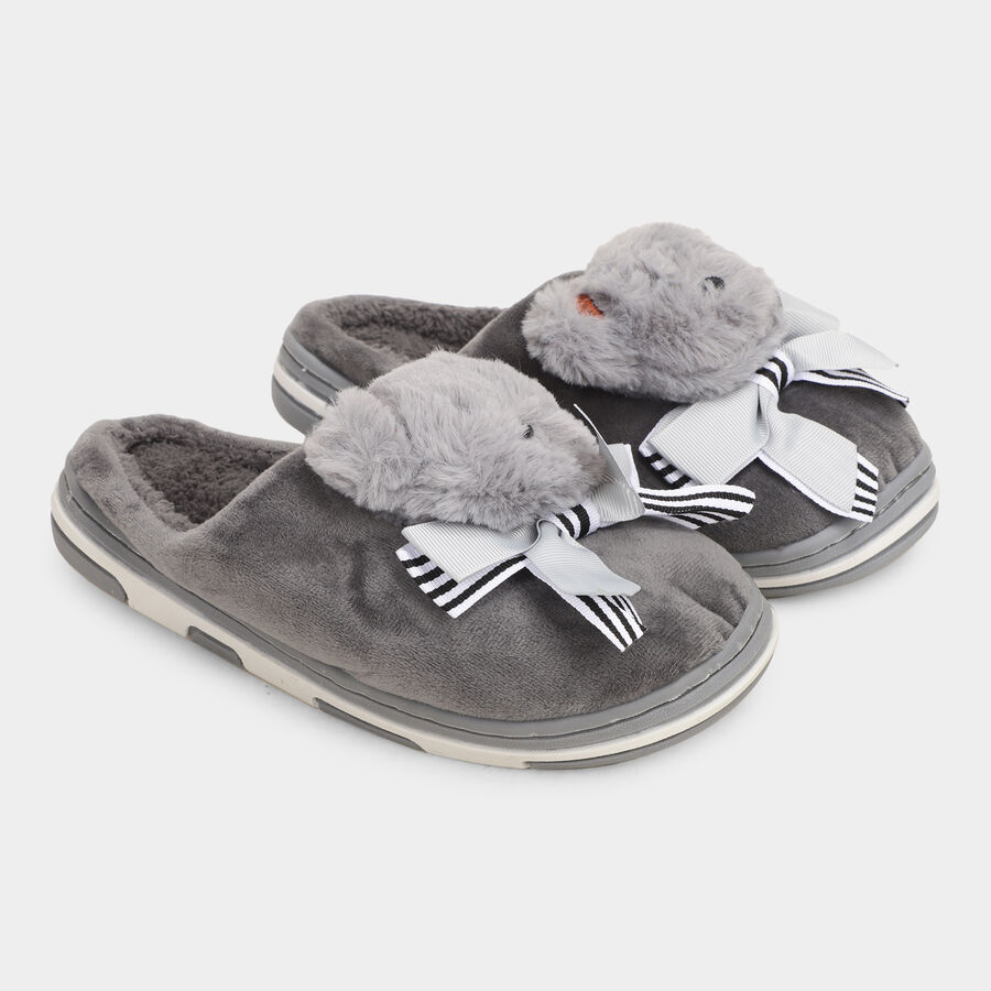 Ladies's Slippers, Grey, large image number null