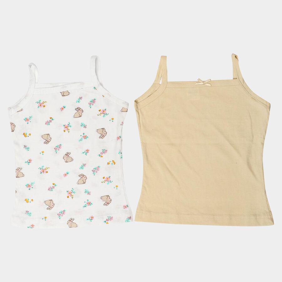 Girls' Vest, Off White, large
