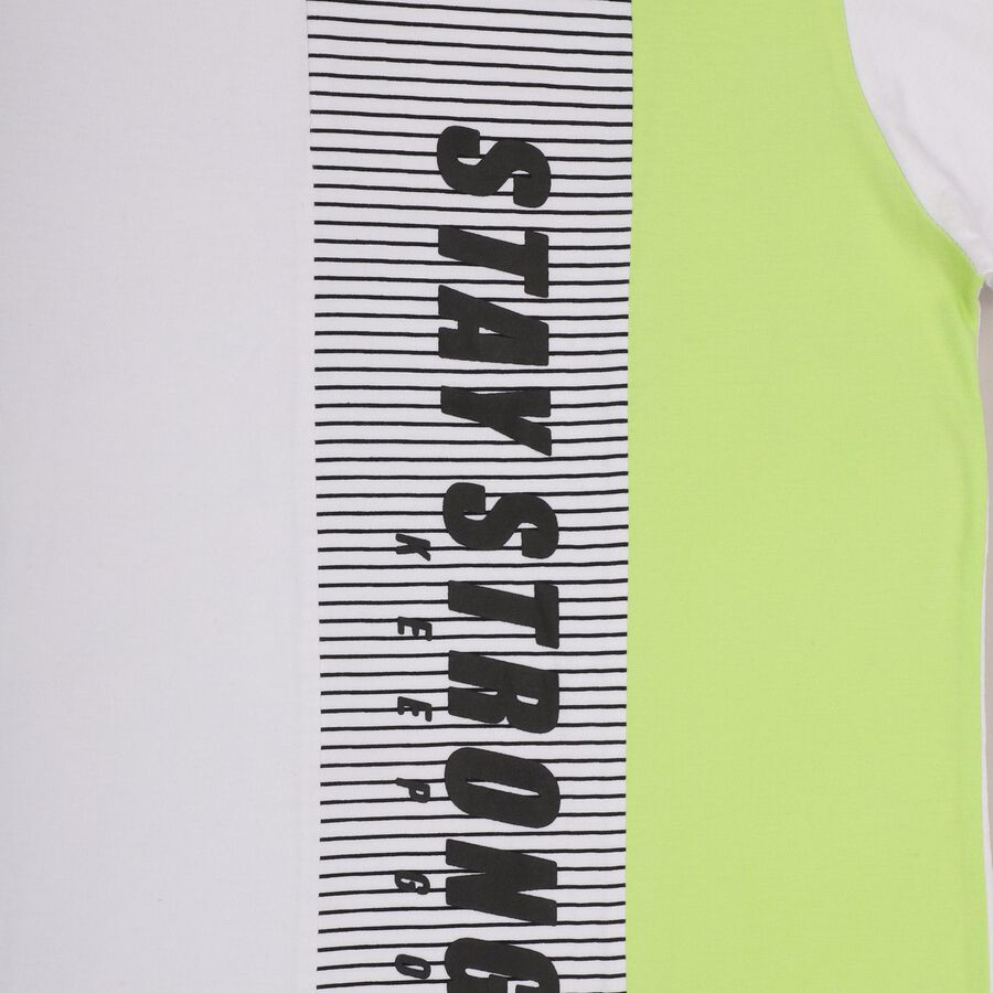 Boys' 100% Cotton Half Sleeves T-Shirt , सफ़ेद, large image number null